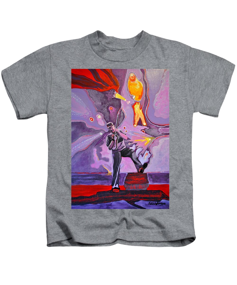Umphrey's Mcgee Kids T-Shirt featuring the painting The Big Blowout by Patricia Arroyo