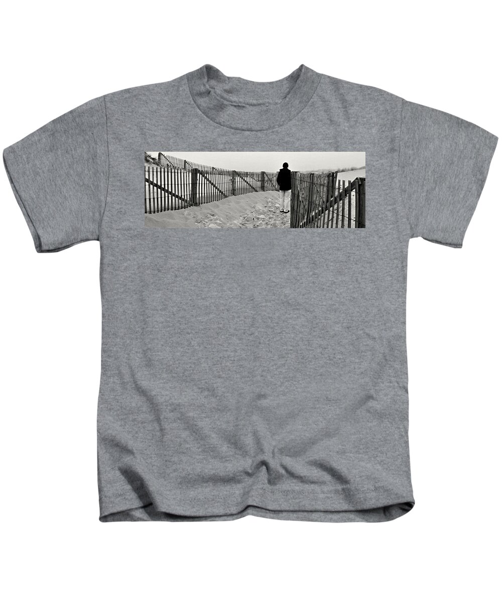 Walking Kids T-Shirt featuring the photograph The Winter Walk by Marysue Ryan