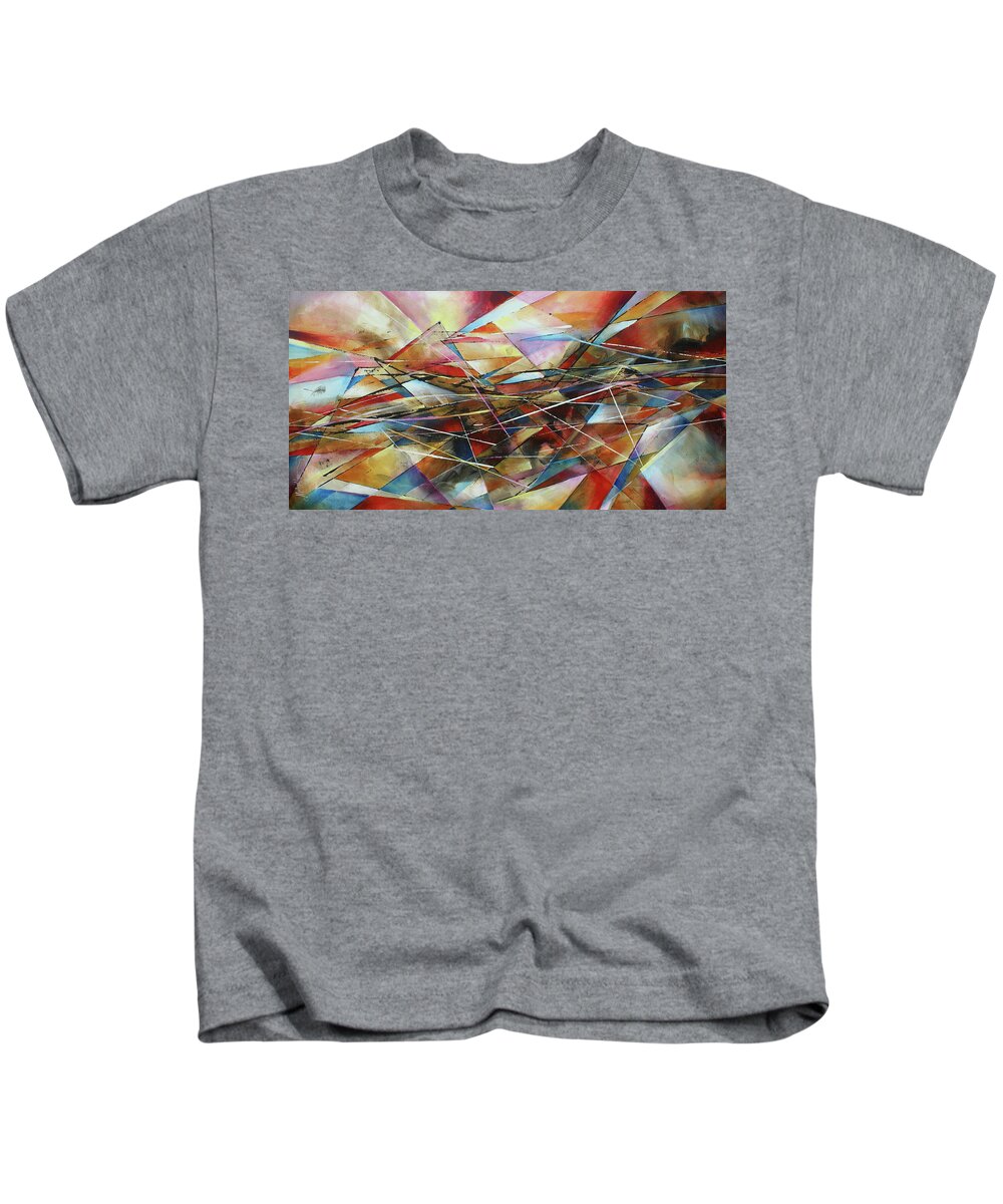 Abstract Kids T-Shirt featuring the painting ' Surface ' by Michael Lang