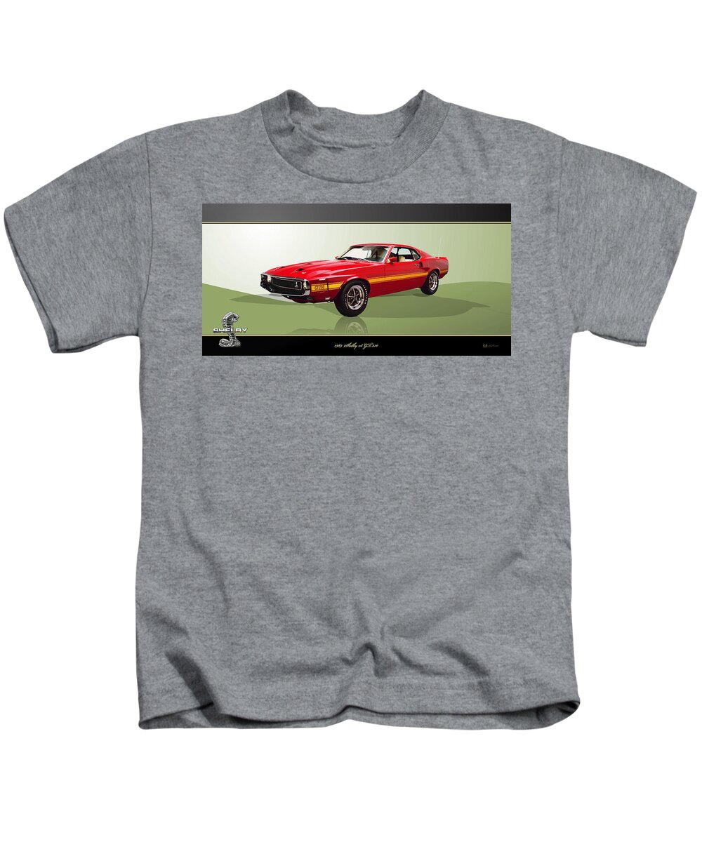 Wheels Of Fortune By Serge Averbukh Kids T-Shirt featuring the photograph 1969 Shelby v8 GT350 by Serge Averbukh