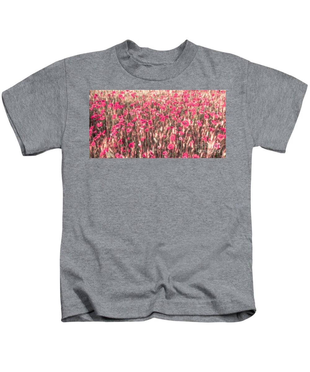 Abstract Kids T-Shirt featuring the photograph A Summer Full Of Poppies #1 by Hannes Cmarits