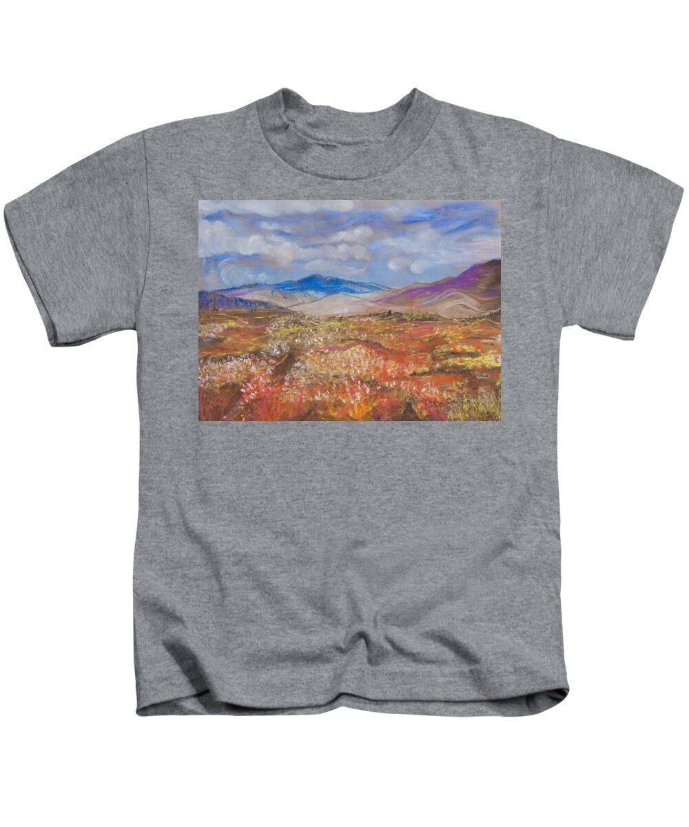 Alaska Kids T-Shirt featuring the pastel Alaskan Meadow by Betsy Carlson Cross