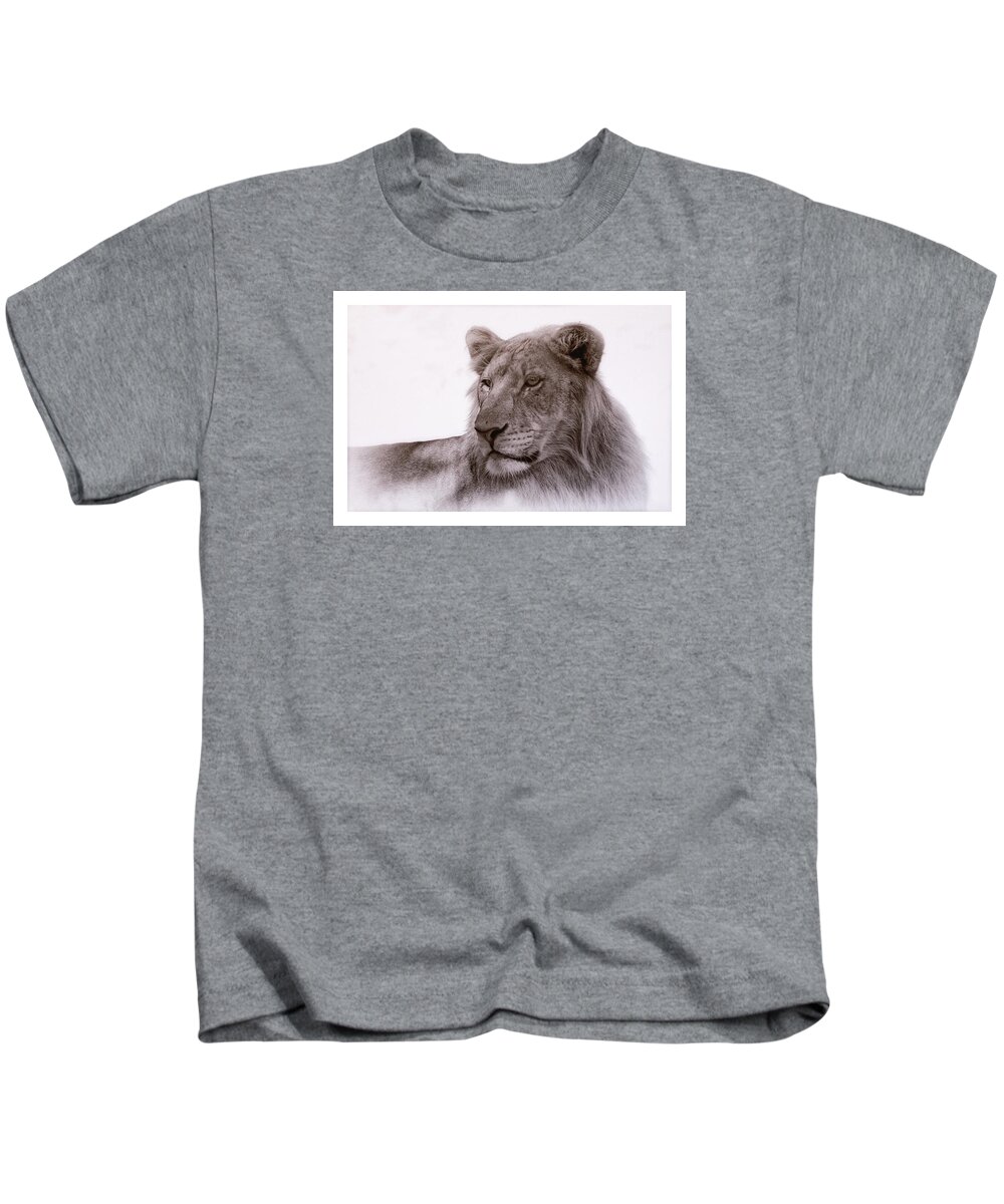 Lions Kids T-Shirt featuring the photograph All Grown Up by Elaine Malott