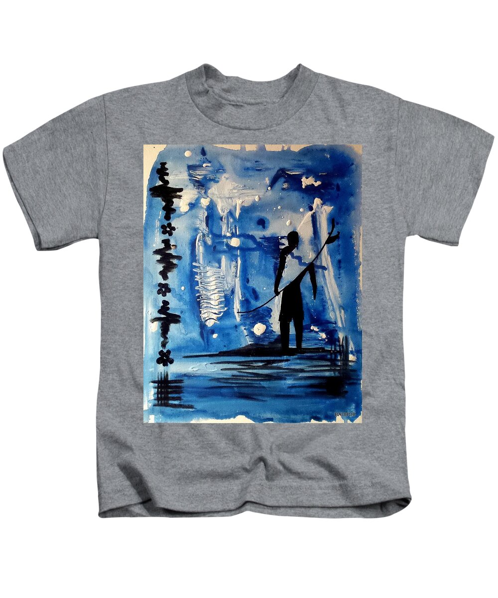 Surfing Kids T-Shirt featuring the painting Badsurfer #1 by Robert Francis