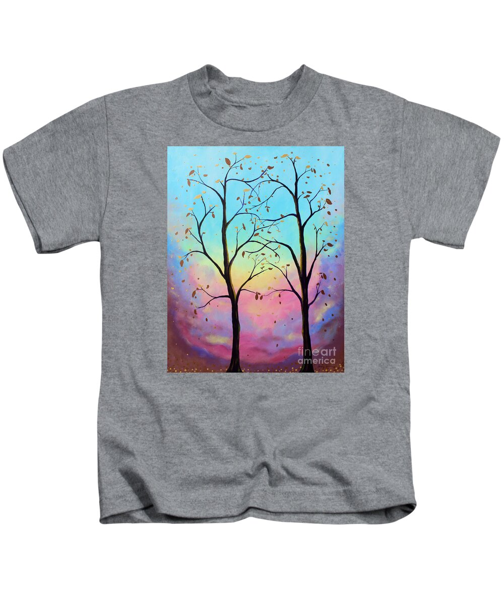 Tree Kids T-Shirt featuring the painting Branching Out #1 by Stacey Zimmerman