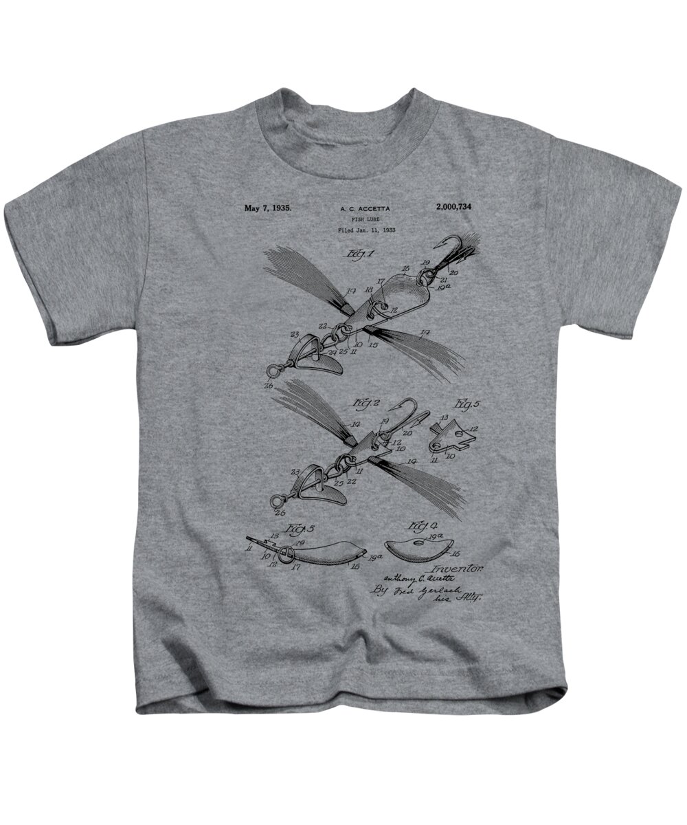 Fishing Kids T-Shirt featuring the photograph Fish Lure Patent 1933 #2 by Chris Smith