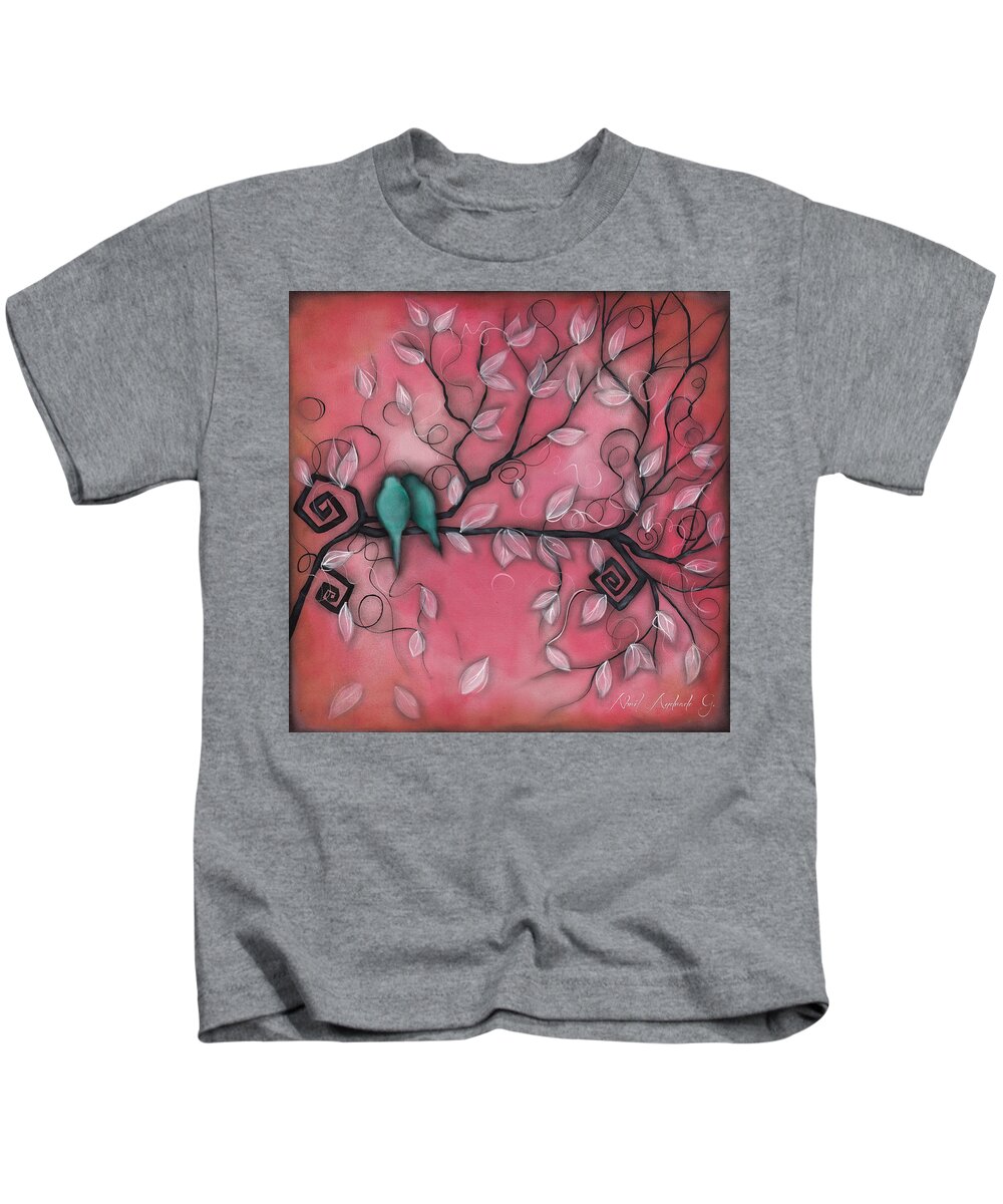 Whimsical Tree Kids T-Shirt featuring the painting Forever by Abril Andrade