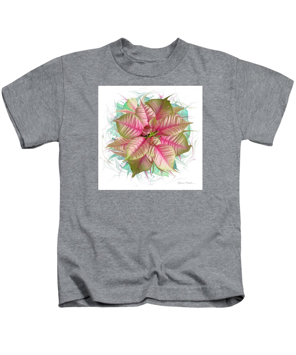 Holiday Kids T-Shirt featuring the photograph Jubilant Poinsettia #1 by Bruce Frank