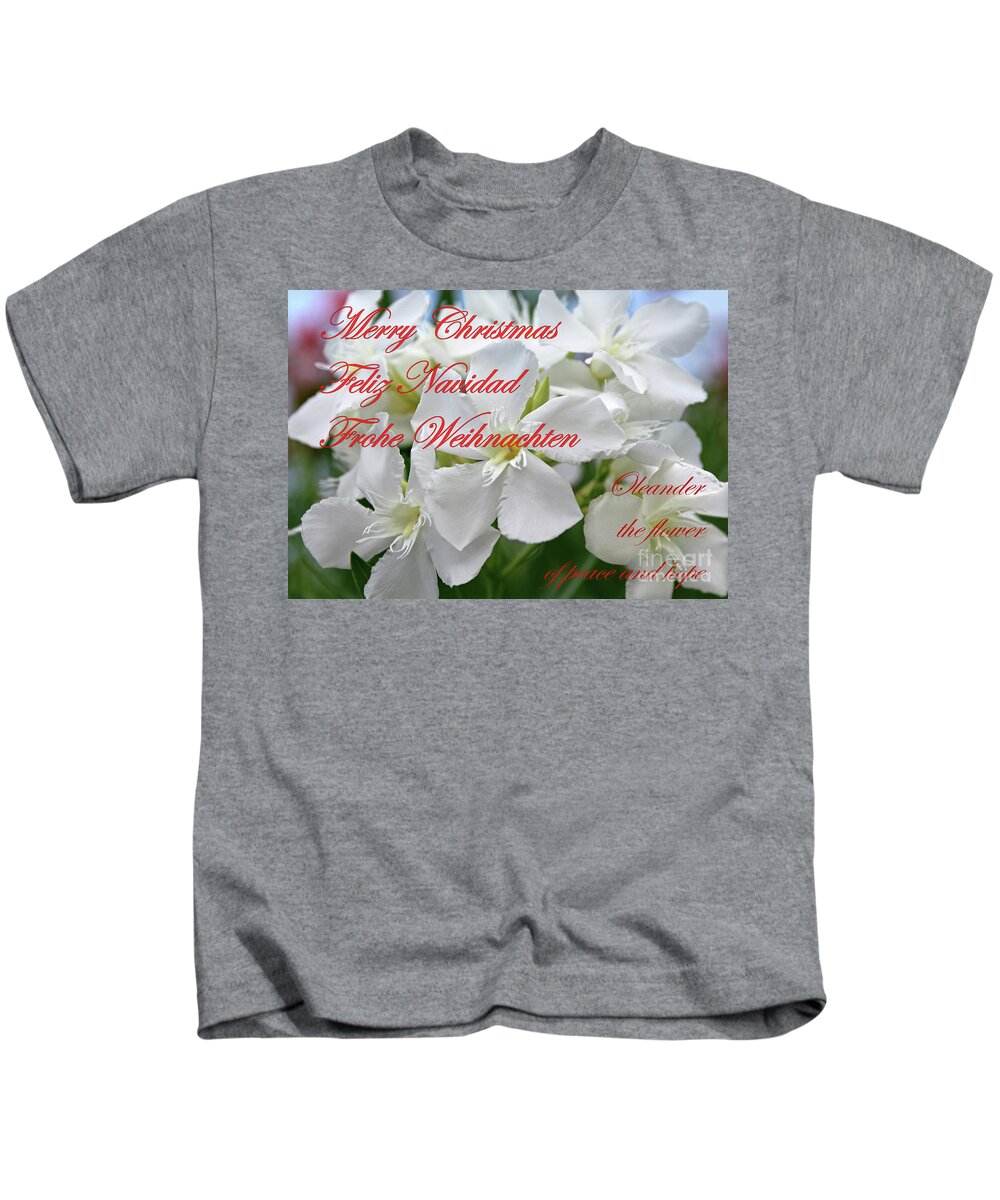 Oleander Kids T-Shirt featuring the photograph Merry Christmas #1 by Wilhelm Hufnagl