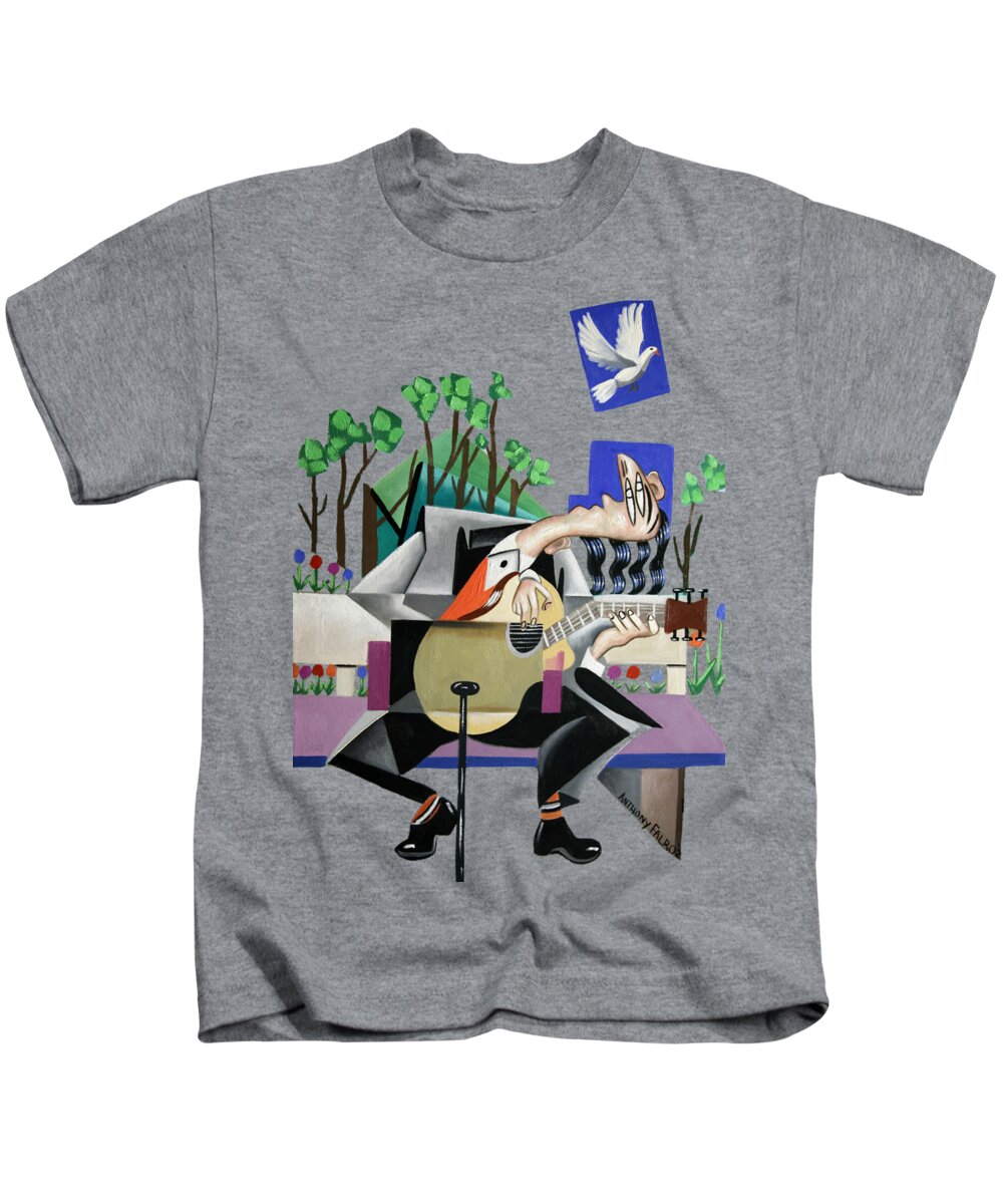 Music A Gift From The Holy Spirit T-shirt Kids T-Shirt featuring the painting Music A Gift From The Holy Spirit #1 by Anthony Falbo