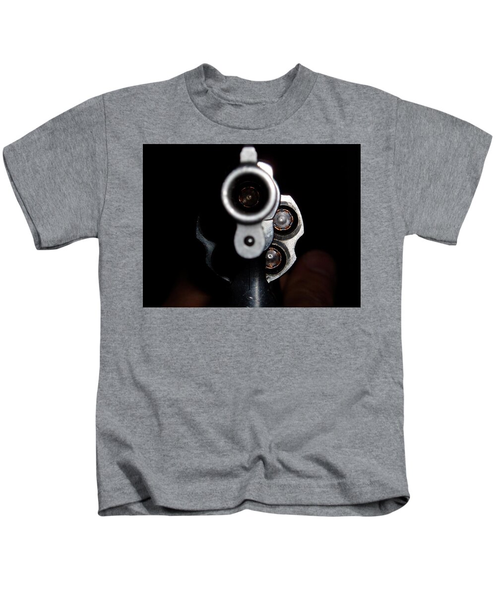 Revolver Kids T-Shirt featuring the photograph Revolver #1 by Mariel Mcmeeking