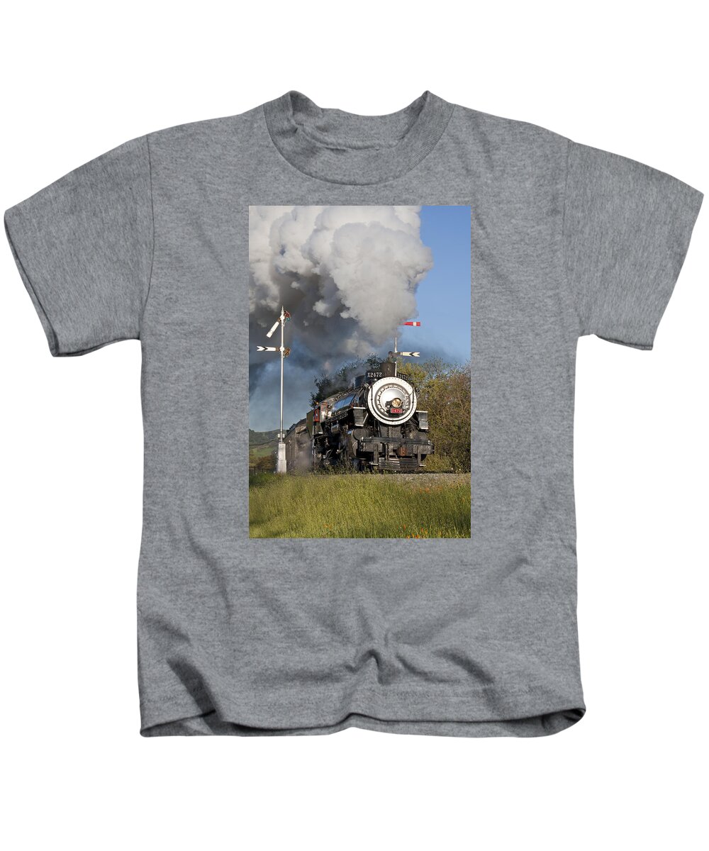 Railroad Kids T-Shirt featuring the photograph Southern Pacific 2472 #3 by Rick Pisio