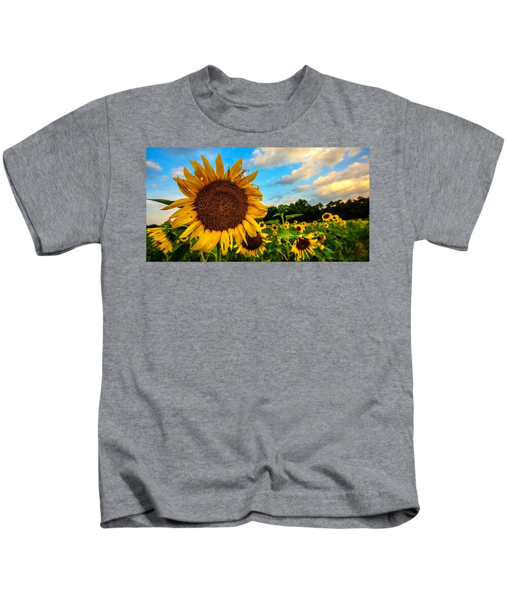 Summer Suns Prints Kids T-Shirt featuring the photograph Summer Suns by John Harding