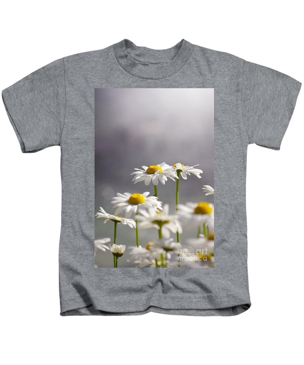 Agriculture Kids T-Shirt featuring the photograph White Daisies #1 by Carlos Caetano