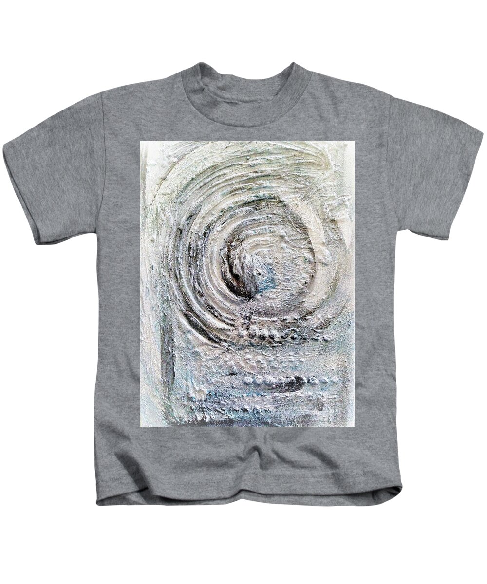 Acrylic Kids T-Shirt featuring the painting White World #1 by Britta Zehm