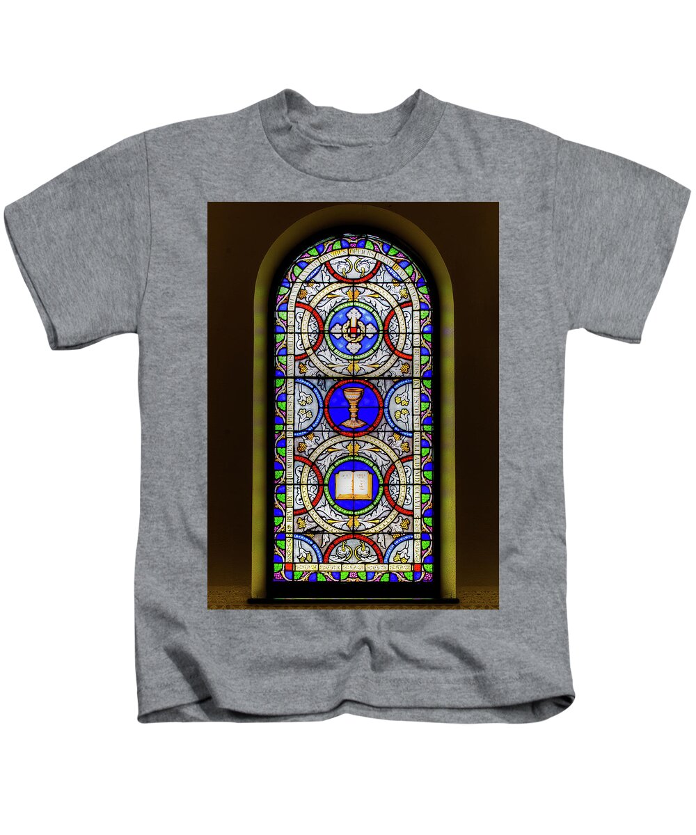 Saint Annes Kids T-Shirt featuring the digital art Saint Anne's Windows #10 by Jim Proctor