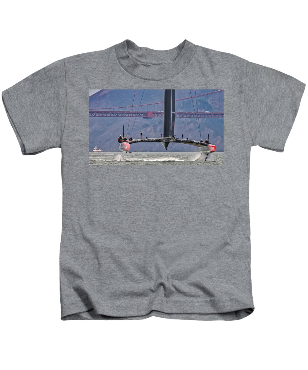 Americas Cup Kids T-Shirt featuring the photograph Watercolors #160 by Steven Lapkin