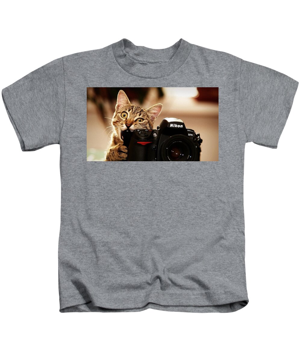 Cat Kids T-Shirt featuring the photograph Cat #194 by Jackie Russo