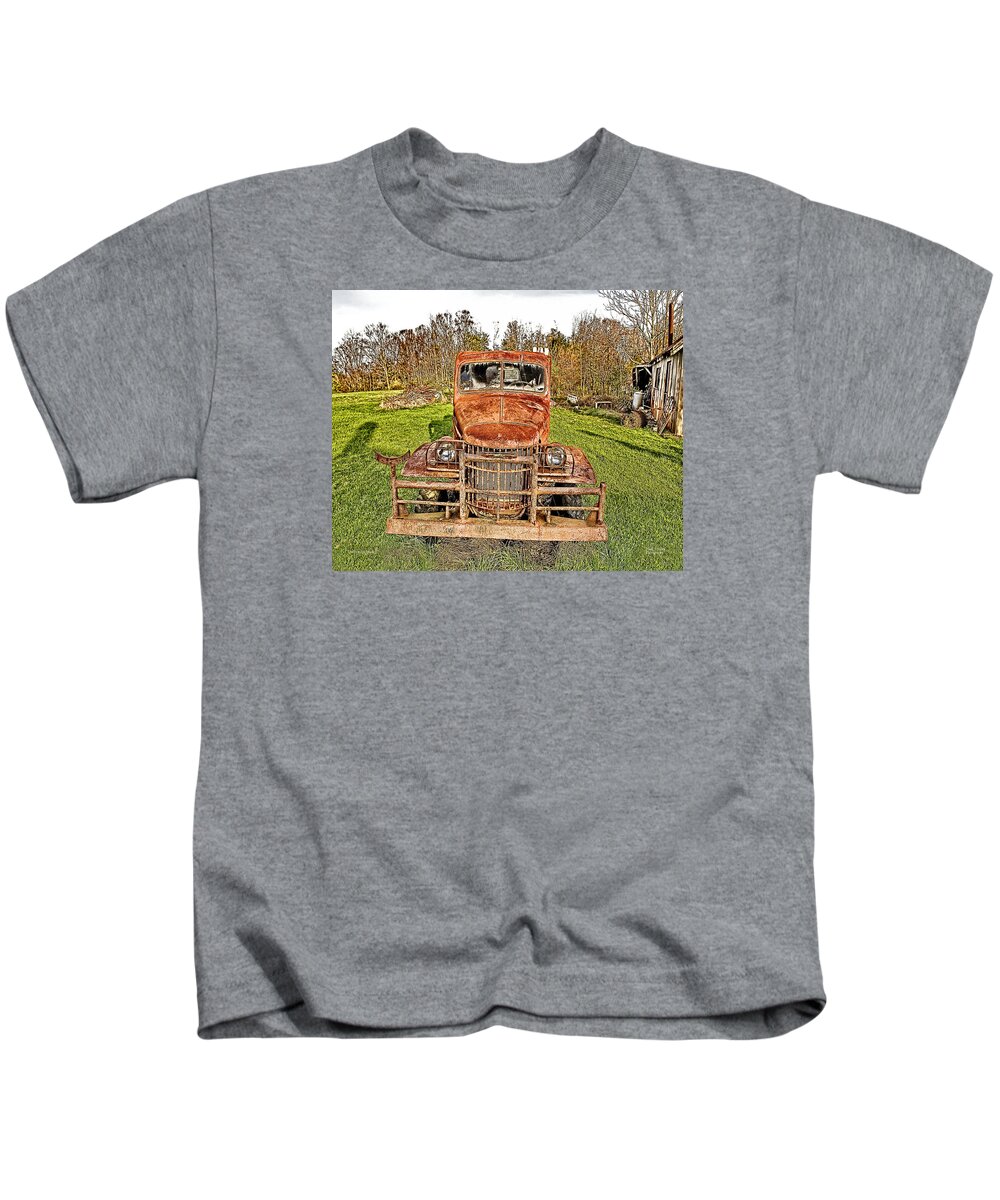 Scenicfotos Kids T-Shirt featuring the photograph 1941 Dodge Truck 3 by Mark Allen