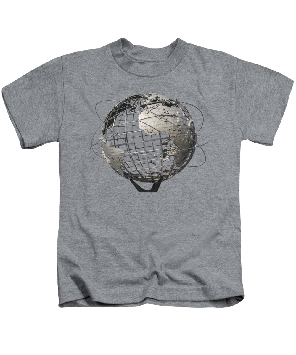 Meadows Kids T-Shirt featuring the photograph 1964 World's Fair Unisphere by Bob Slitzan