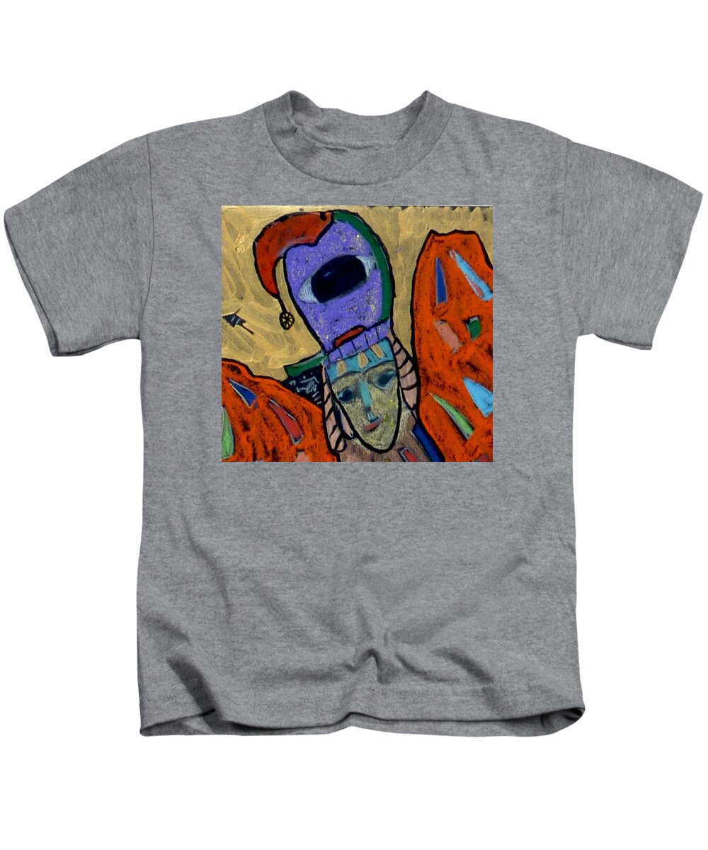 Rage Kids T-Shirt featuring the painting Archangel Raguel #2 by Clarity Artists