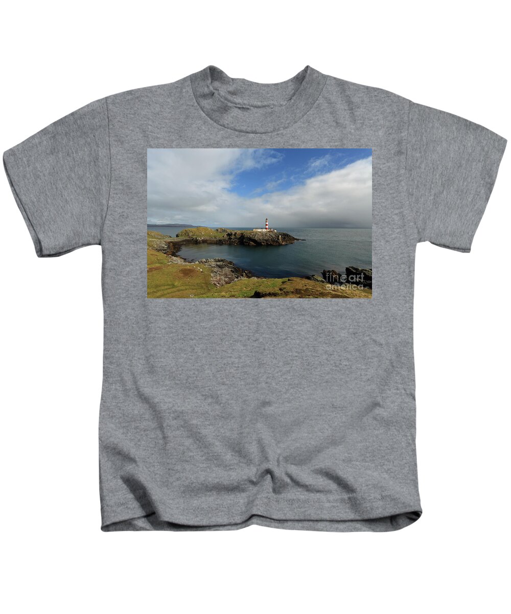Eilean Glas Lighthouse Kids T-Shirt featuring the photograph Eilean Glas Lighthouse #3 by Maria Gaellman