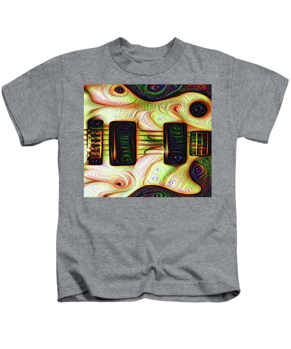 Les Kids T-Shirt featuring the photograph Les Paul Electric Guitar #2 by Bill Cannon