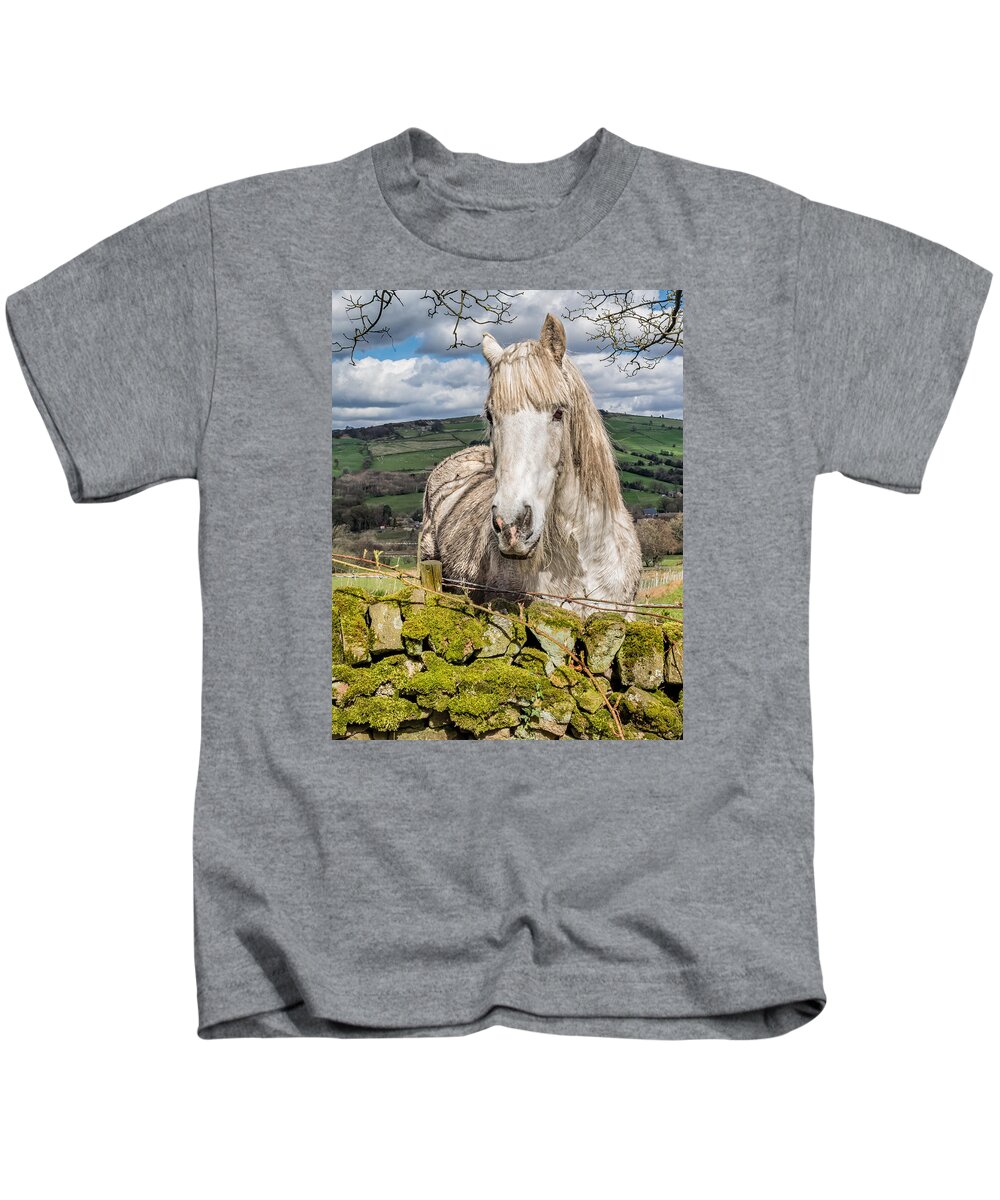 Birds & Animals Kids T-Shirt featuring the photograph Rustic Horse #2 by Nick Bywater