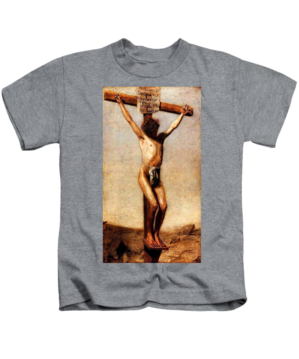 Thomas Eakins Kids T-Shirt featuring the painting The Crucifixion #2 by Thomas Eakins