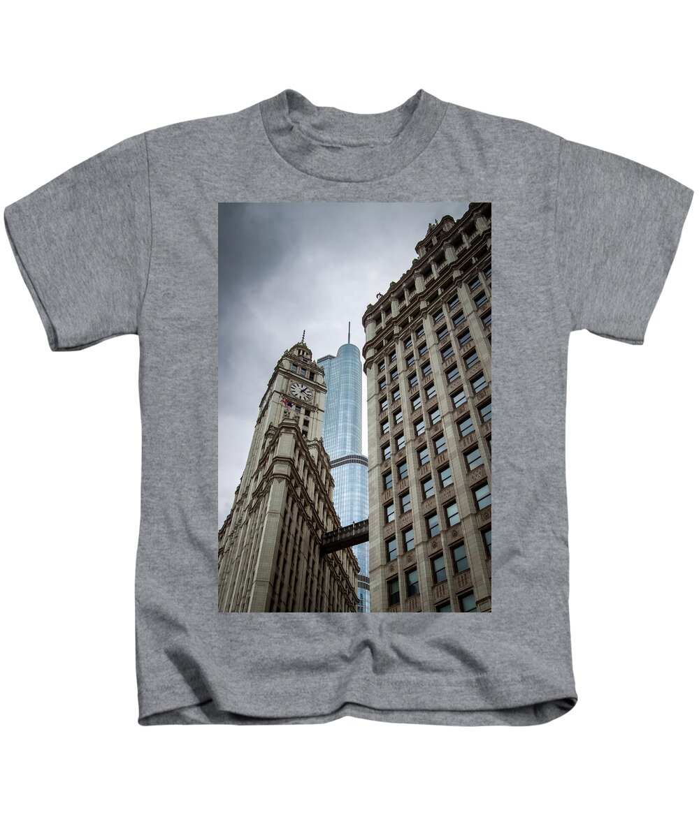 Chicago Kids T-Shirt featuring the photograph Wrigley Building Chicago #2 by Mike Burgquist
