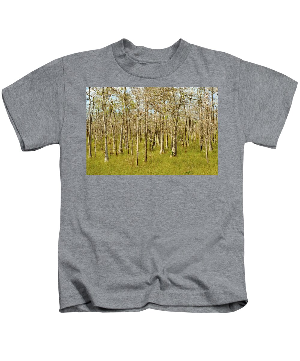 Big Cypress National Preserve Kids T-Shirt featuring the photograph Florida Everglades by Raul Rodriguez