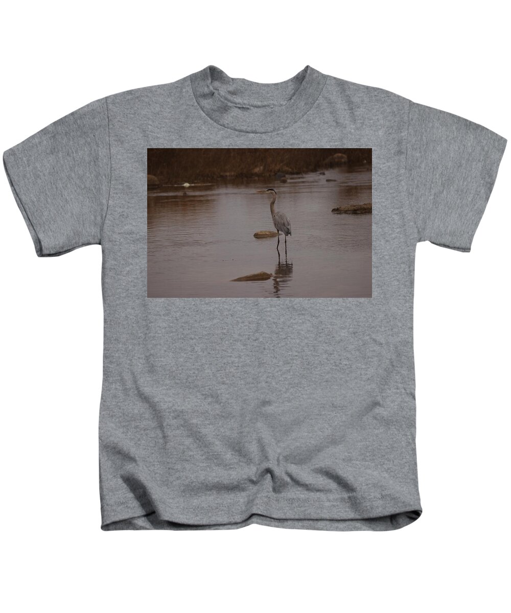 Great Kids T-Shirt featuring the photograph Great blue heron #3 by James Smullins