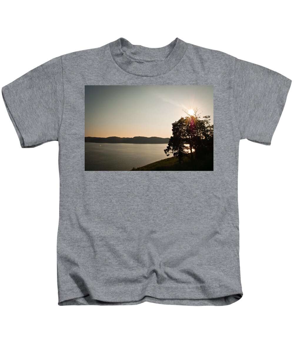 Lake Kids T-Shirt featuring the photograph Lake Cumberland Sunset by Amber Flowers