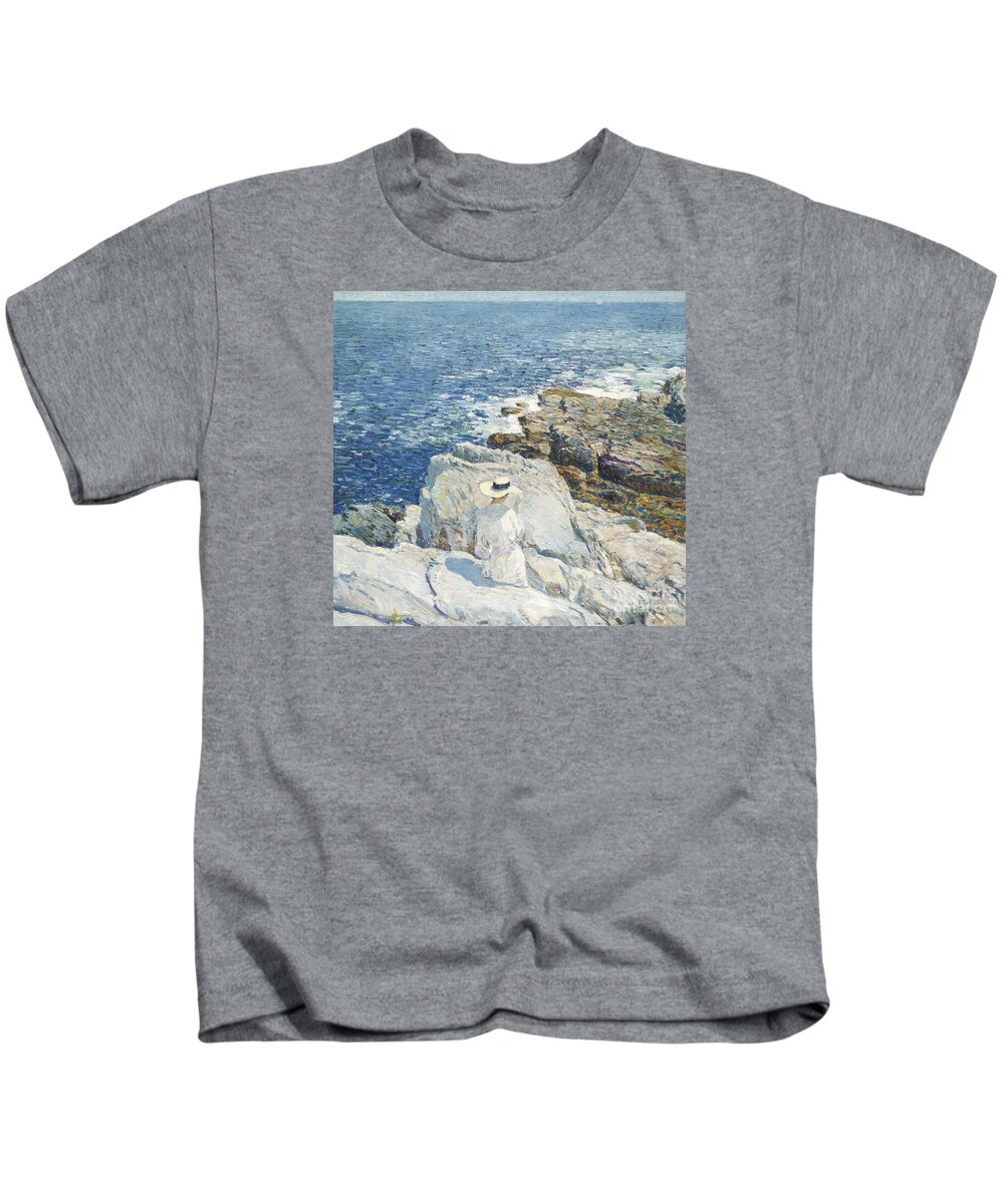 Childe Hassam Kids T-Shirt featuring the painting The South Ledges Appledore #3 by MotionAge Designs
