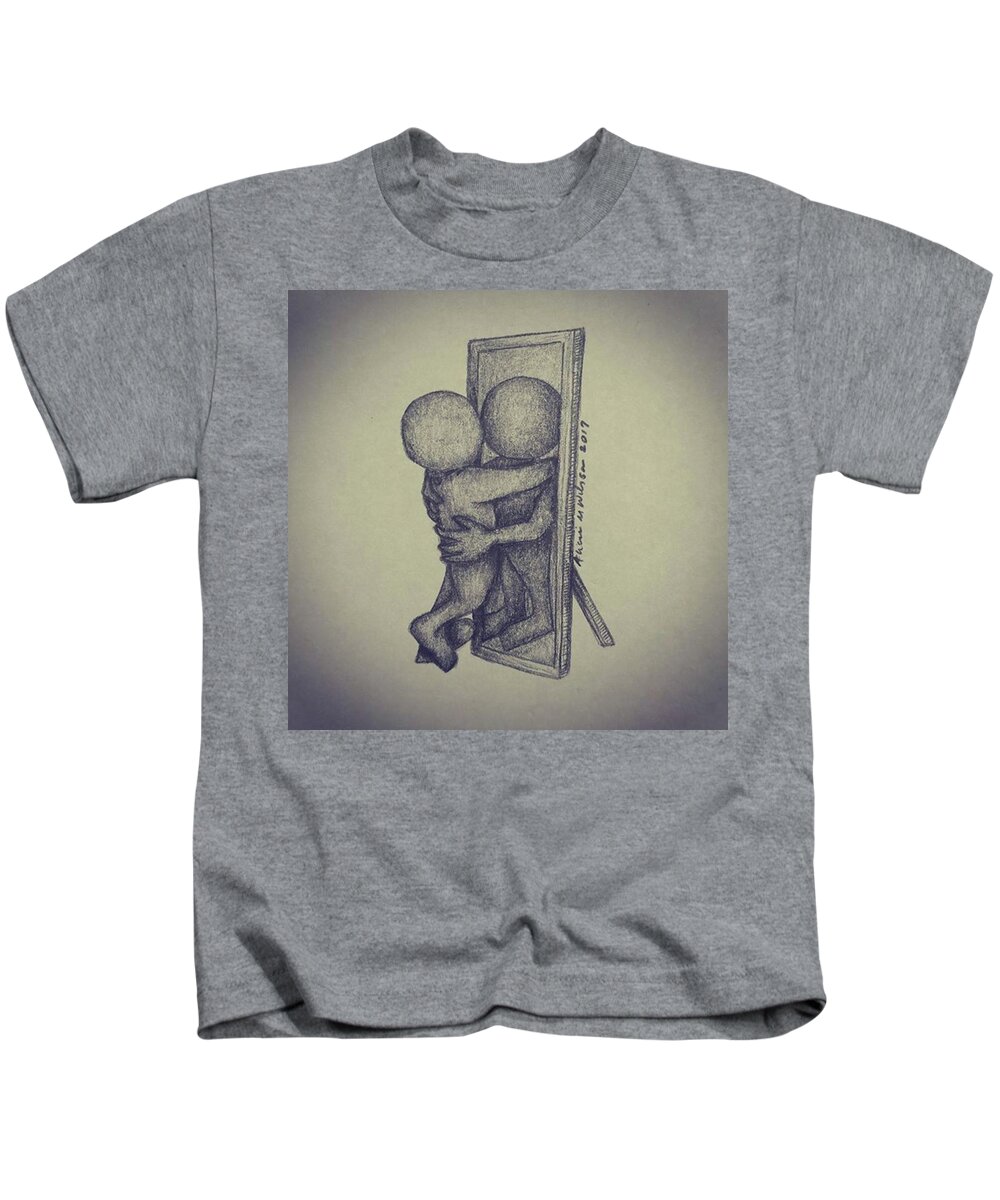 Art Kids T-Shirt featuring the photograph #sketch #doodle #draw #art #30 by Lee Lee Luv