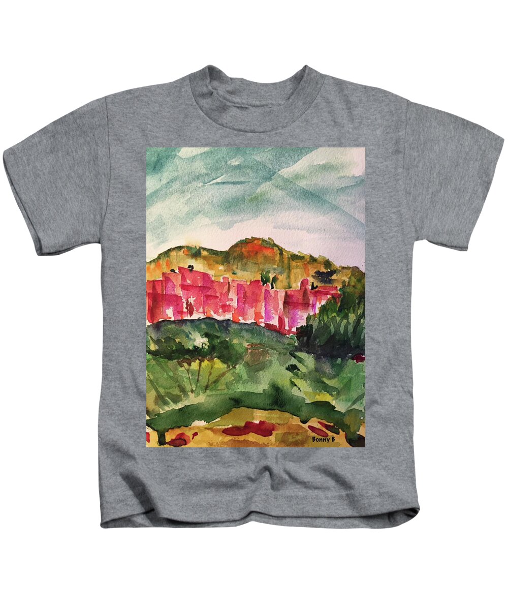 Sedona Kids T-Shirt featuring the painting Sedona by Bonny Butler