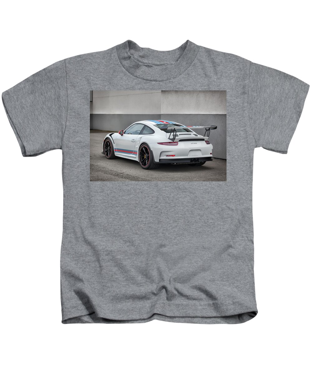 Cars Kids T-Shirt featuring the photograph #Martini #Porsche 911 #GT3RS #Print #4 by ItzKirb Photography