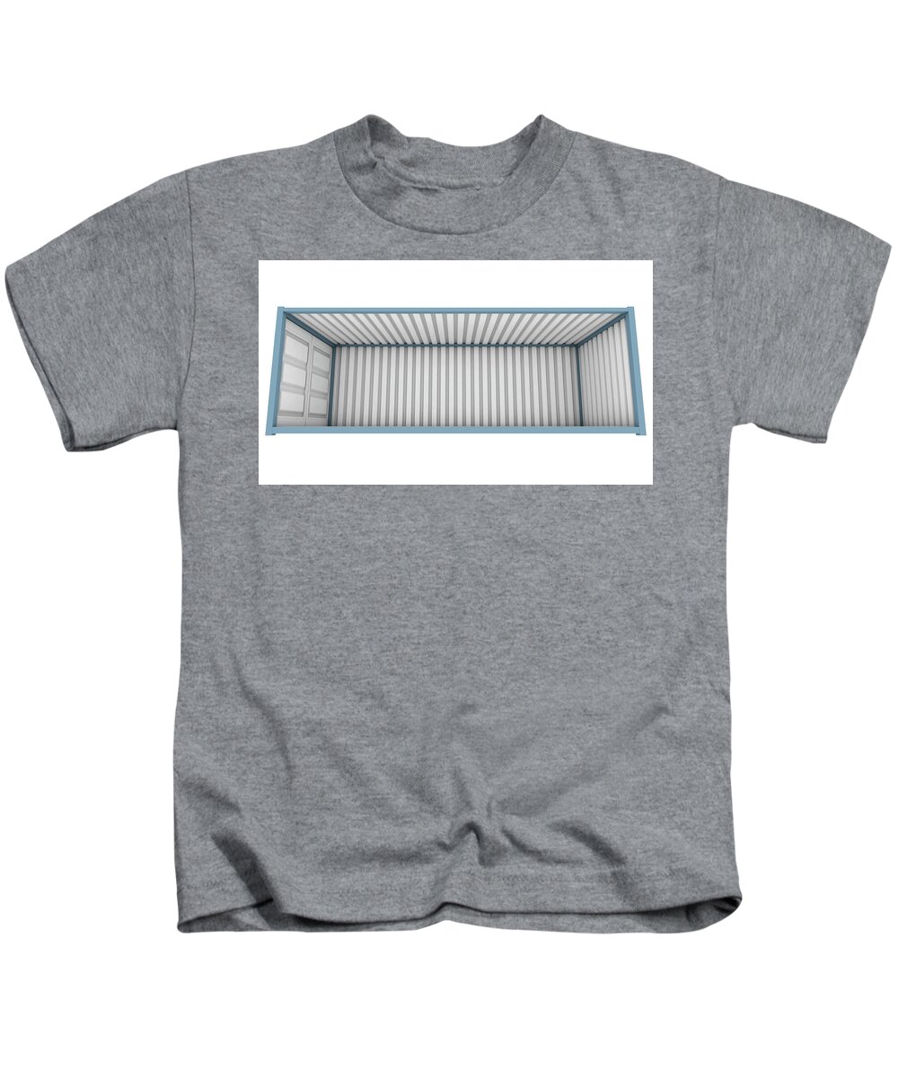 Container Kids T-Shirt featuring the digital art Shipping Container Cutaway #4 by Allan Swart