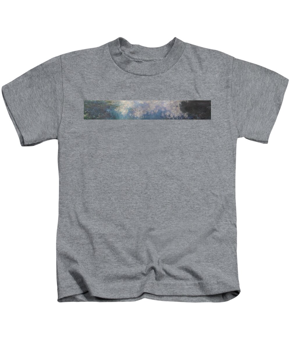 Claude Monet Kids T-Shirt featuring the painting Water Lilies #45 by Claude Monet