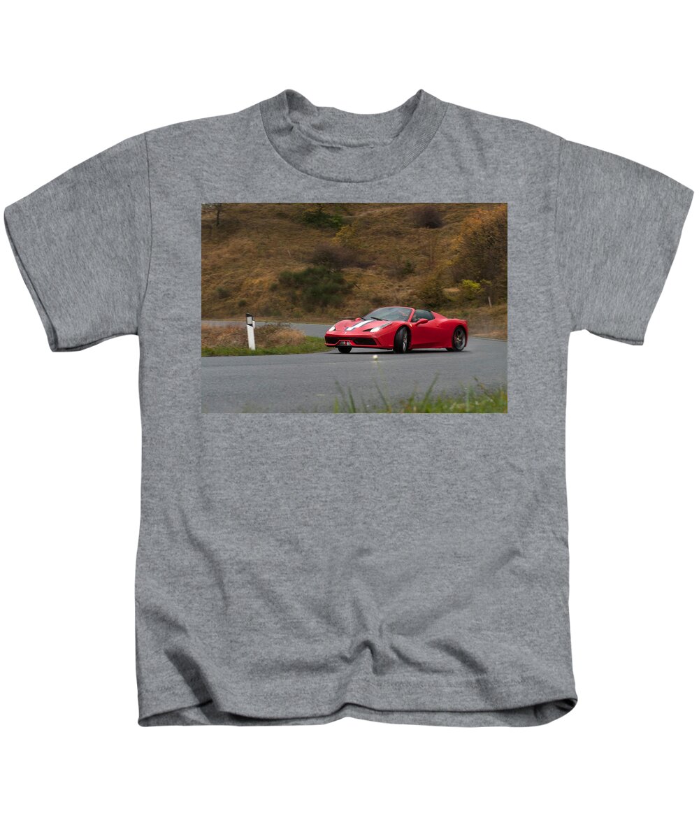 Ferrari 458 Speciale Kids T-Shirt featuring the photograph Ferrari 458 Speciale #5 by Mariel Mcmeeking