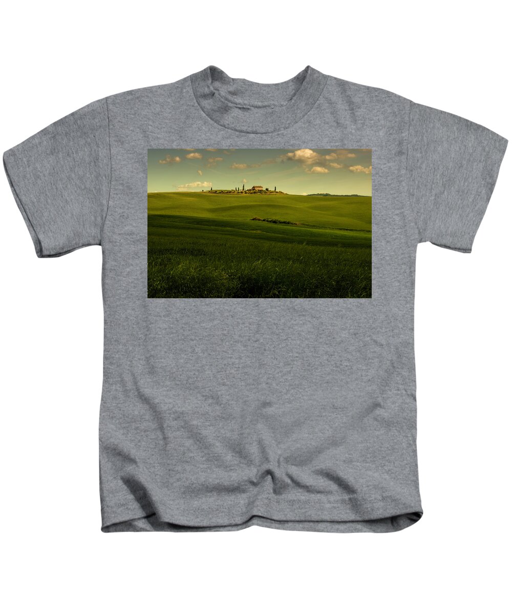 Tuscany Kids T-Shirt featuring the photograph Val d'Orcia Landscape #6 by Wolfgang Stocker
