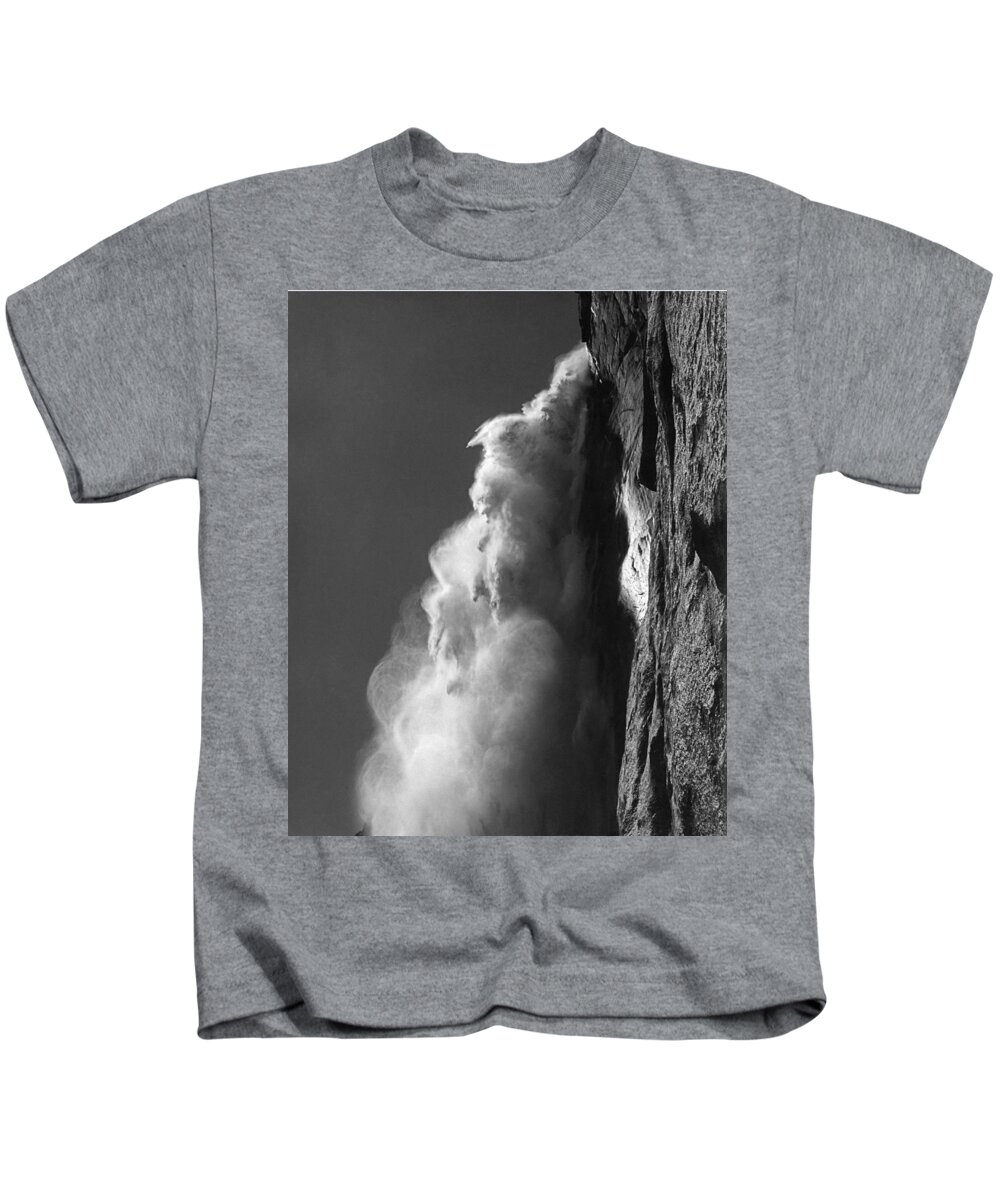 706501 Kids T-Shirt featuring the photograph 706501 Upper Yosemite Falls from Underneath by Ed Cooper Photography