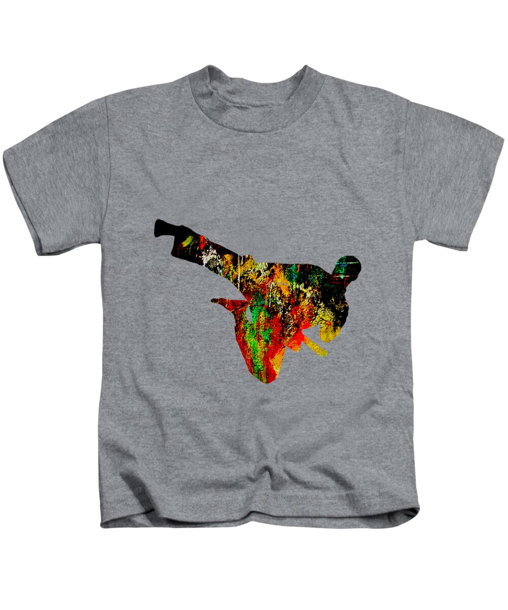Martial Arts Kids T-Shirt featuring the mixed media Martial Arts Collection #8 by Marvin Blaine