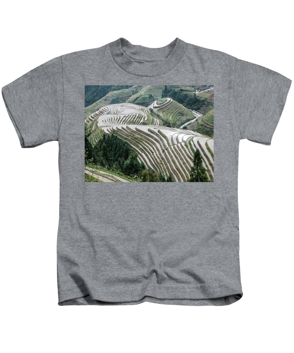 Scene Kids T-Shirt featuring the photograph Terrace fields scenery in spring #9 by Carl Ning