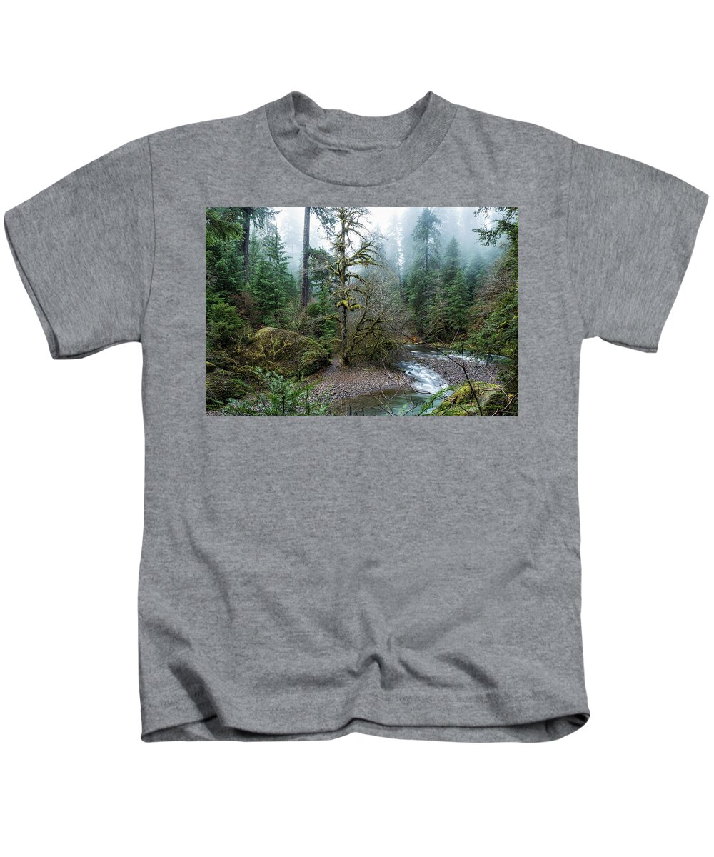 Forest Kids T-Shirt featuring the photograph A Creek Runs Through It by Belinda Greb
