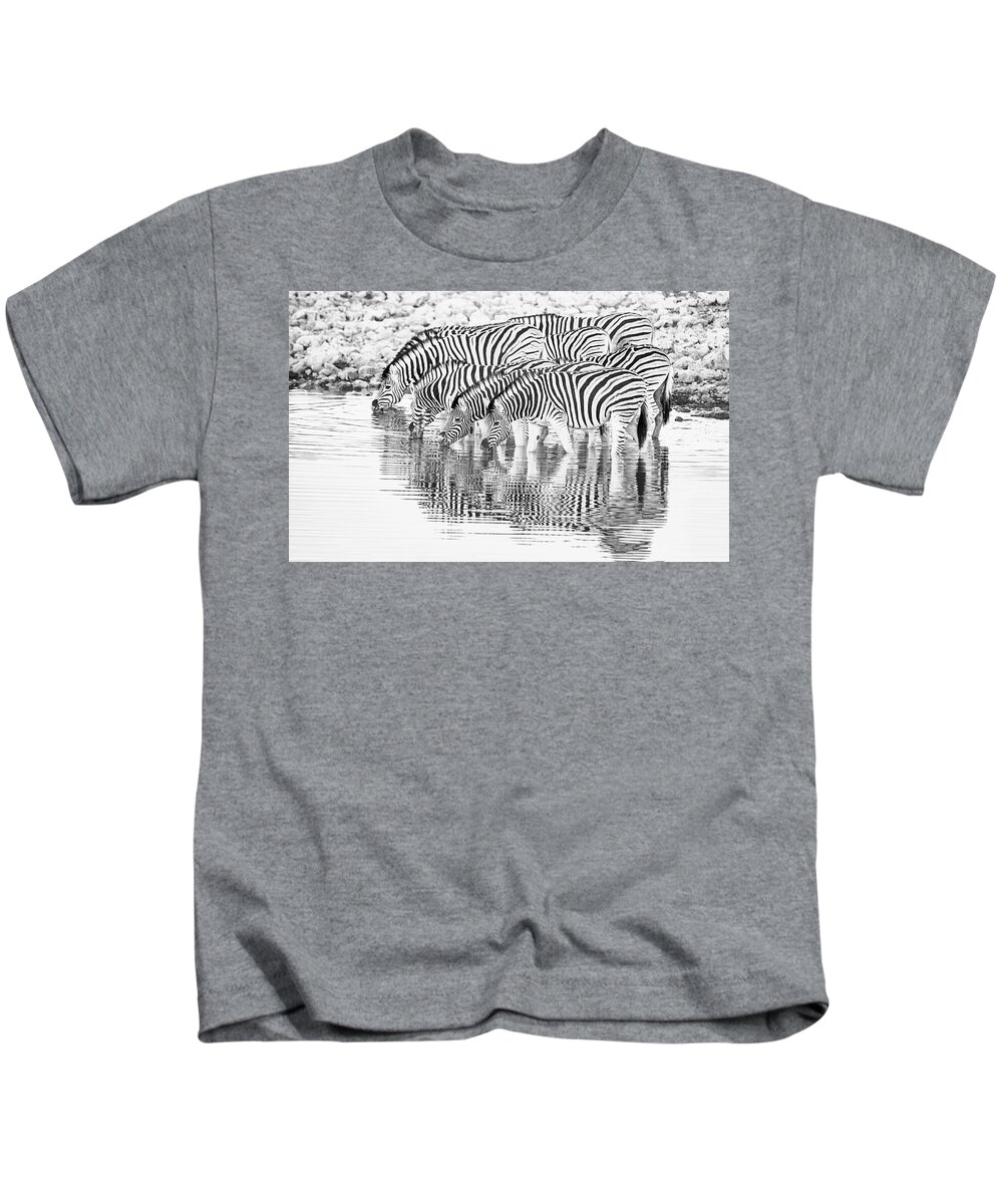 Africa Kids T-Shirt featuring the photograph A family that drinks together. by Usha Peddamatham