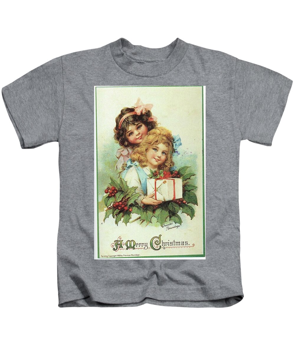 Frances Brundage Kids T-Shirt featuring the painting A Present for You by Reynold Jay