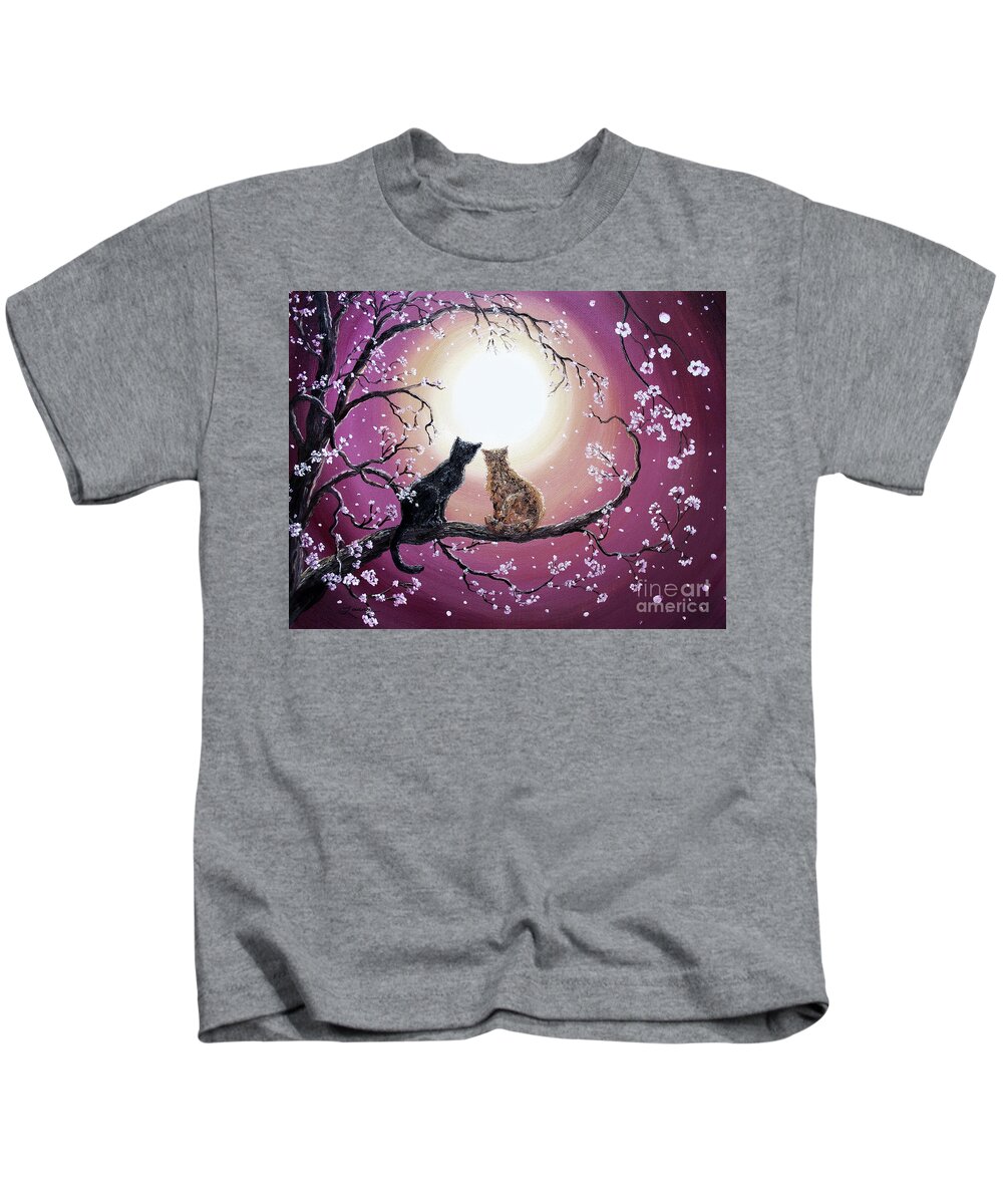 Zen Kids T-Shirt featuring the painting A Shared Moment by Laura Iverson