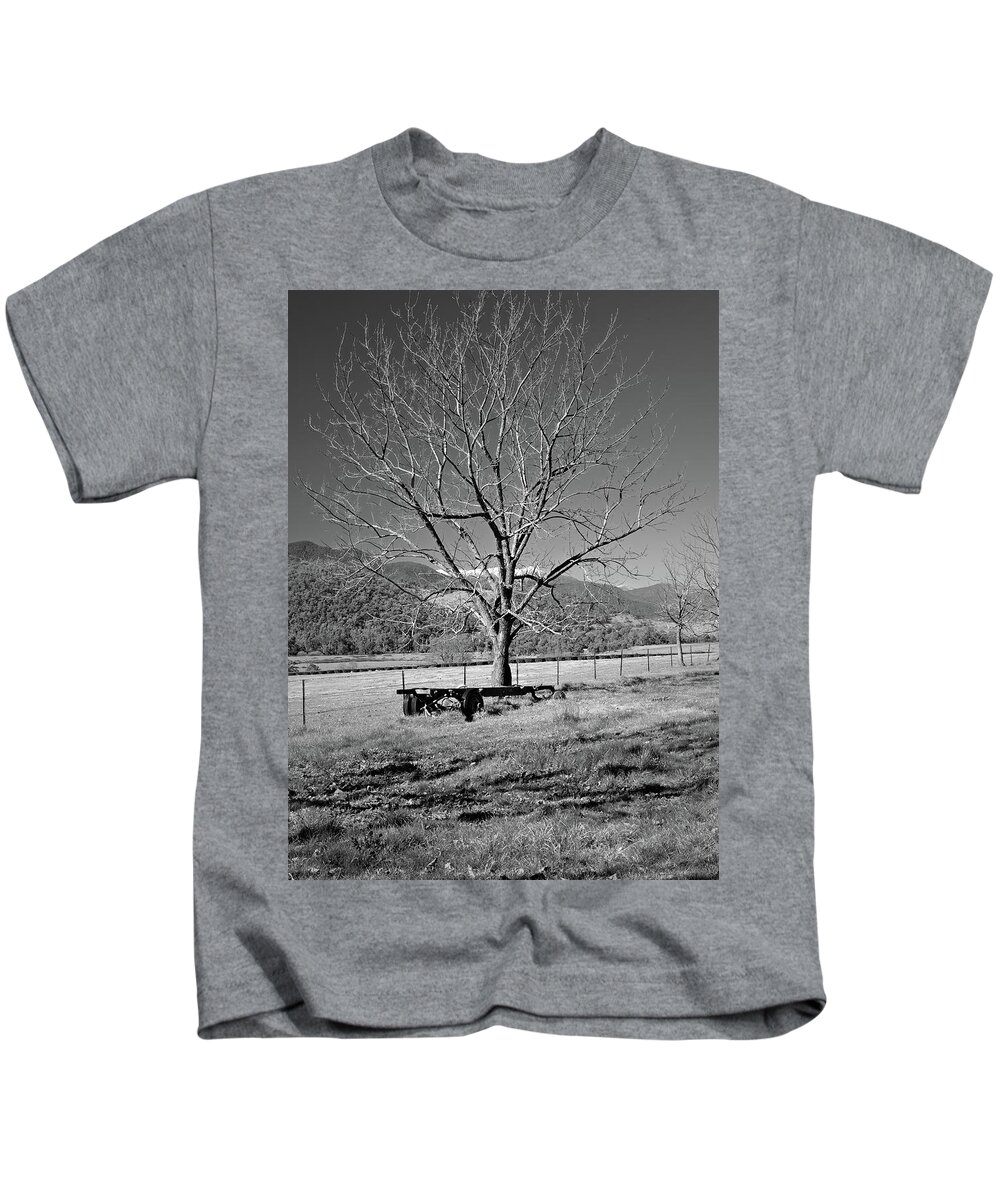 Winter Kids T-Shirt featuring the photograph A Wintery Stand by Mark Lucey