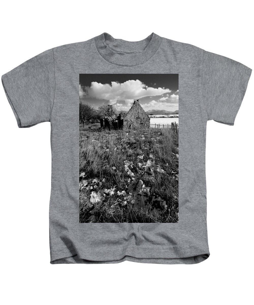 Wales Kids T-Shirt featuring the photograph Abandoned Cottage, Henblas by Peter OReilly